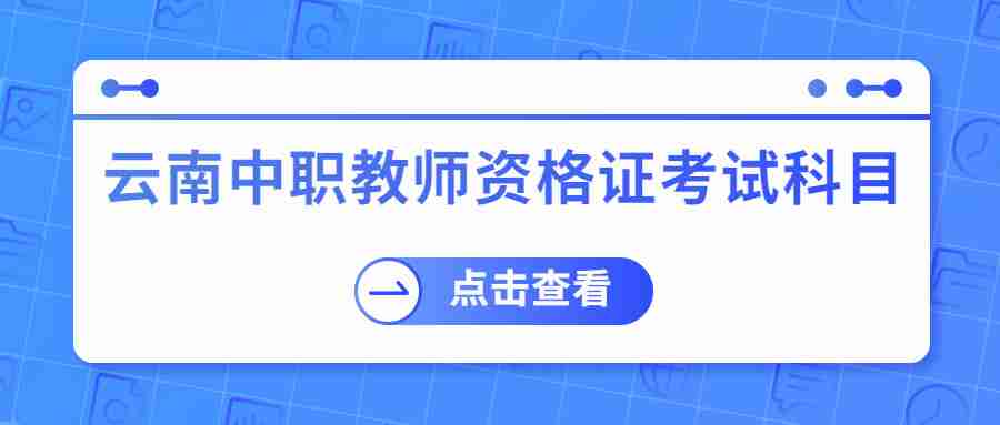 云南中职教师资格证考试科目