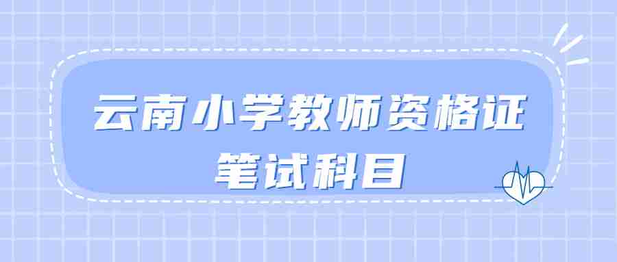 云南小学教师资格证笔试科目